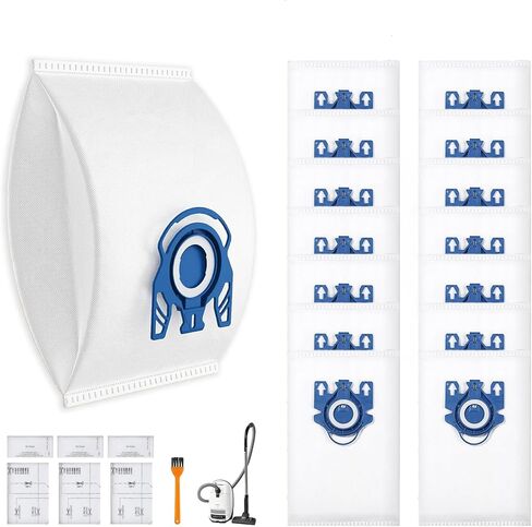 15PK 3D Airclean Replacement Bags Compatible with Miele GN Series - Fit for Classic C1/Complete C1/C2/C3 & S2/S5/S8/S400 Vacuum Cleaners,3 MP Filters&3 AC Filters in Kuwait