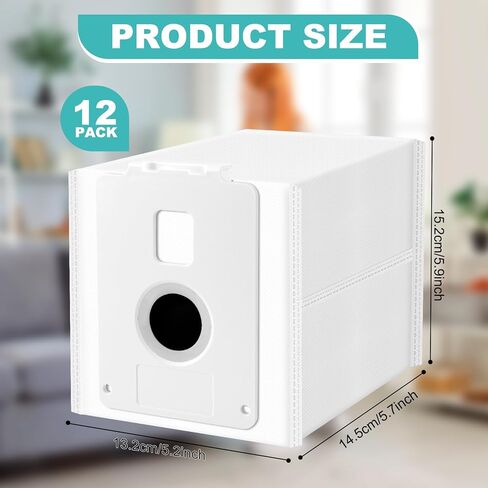 12 Pack Replacement Vacuum Dust Bags for LG CordZero All-in-One Cordless Cleaner A939KBGS, A938KBGS and A937KGMS, Dirt Disposal Vacuum Replacement Bags Compatible with LG All-in-One Tower in Kuwait