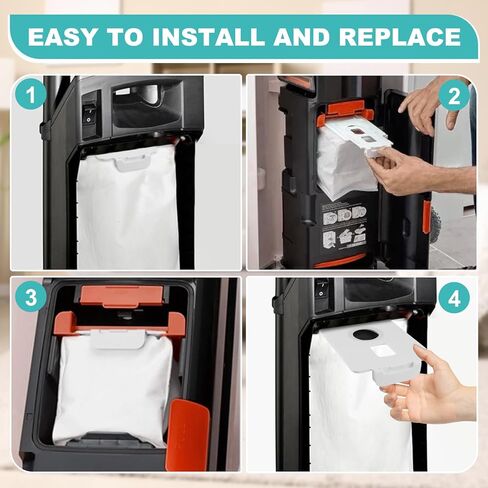 12 Pack Replacement Vacuum Dust Bags for LG CordZero All-in-One Cordless Cleaner A939KBGS, A938KBGS and A937KGMS, Dirt Disposal Vacuum Replacement Bags Compatible with LG All-in-One Tower in Kuwait