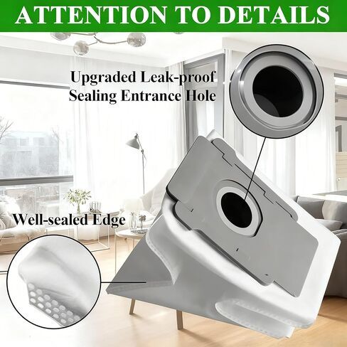 3-Pack Vacuum Bags Compatible with Roomba i & s & j Series, for Clean Base Automatic Dirt Disposal, Replacement Bags for i3/i4/i6/i7/i8/j7/s9 Models in Kuwait