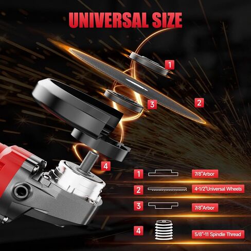 Brushless Angle Grinder for Milwaukee 18V Battery, 4-1/2 Inch Cordless Grinder 9000RPM, 3 Variable Speed, Battery Powered Angle Grinder Tools For Cutting Grinding Polishing, Tool Only in Kuwait