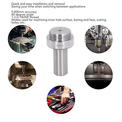 C20‑F1 Type Boring Head Shank 1-1/2-18UNF Thread Straight Boring Shank High Carbon Steel Boring Head Arbor in Kuwait