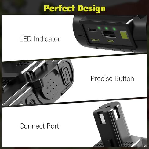 Abeden 3.0Ah بديل لشاحن بطارية Ryobi 18V ومجموعة البطارية مع منفذ USB، متوافق مع Ryobi 18 Volt P102 P103 P104 P105 P107 P108 P109 P190 P191 P122 أدوات كهربائية لاسلكية in Saudi Arabia