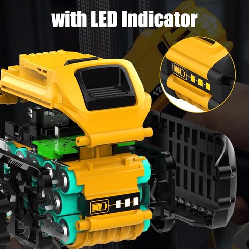عبوتان بديلتان بقدرة 12000 مللي أمبير في الساعة لبطارية Dewalt 20V/60V Flexvolt المتوافقة مع بطاريات ليثيوم أيون Dewalt 20V 60V Max DCB612 DCB609 DCB606 DCB208 DCB207 DCB206 DCB204 DCB203 DCB201 in Kuwait