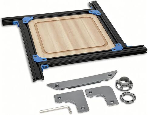 Juice Groove Router Jig, Adjustable Juice Groove Jig for Cutting Board Up to 18" x 18", Versatile Variable Router Jig with Corner Radius Guides,Create Perfect Square/Circular/Triangular Handle Grooves in Kuwait