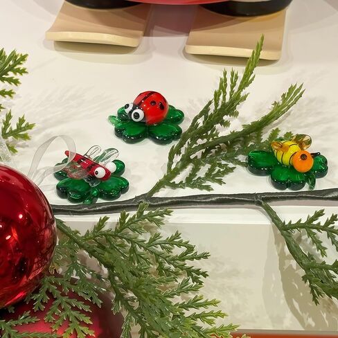 CHIGAGGLE Set of Colorful Glass Insects, 5pcs 1½'' Handmade Animal Miniature Figurines, Creative Knickknack Collectibles and Gifts, Hand Blown Tiny Glass Figurine Collectibles - 5Ca5s1 in Saudi Arabia