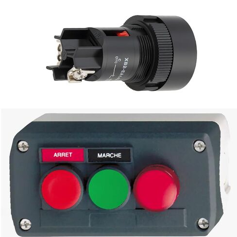4pcs 22 mm 3 Pin Green Push Button Switch NO XB2-EA131 36V/10A Momentary Reset Switch Suitable for Industrial Electrical Equipment in Saudi Arabia