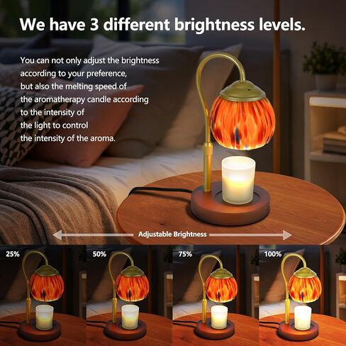 Rsbrillialite Blue Crystal Candle Warmer Lamp - Height/Dimming Adjustable with Auto Timer, ICY Winter Home Decor & Fragrance Solution | Office/Kichen Decor Gifts for Women in Saudi Arabia