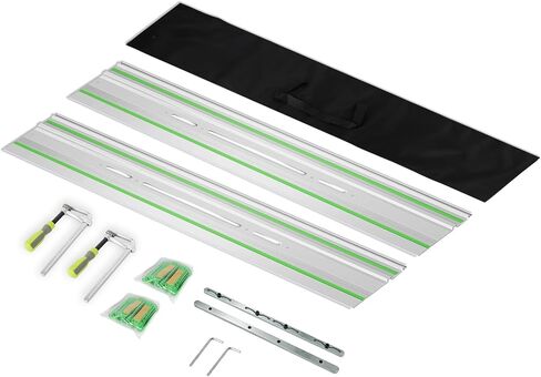 مجموعة سكك توجيه منشار المسار 110 بوصة، من أجل Festool 577932 FS 1400/2-KP-Set، من أجل مناشير المسار Festool TS-55/TS-75/TS-60 (55 بوصة × 2) in Kuwait