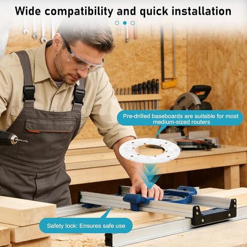Router Sled Slab Flattening Jig – Precision Woodworking Jig for Flattening Wooden Slabs, End-Grain Cutting Boards & Resin Projects – Durable Adjustable Router Guide Rail System, Fits Most Routers in Kuwait