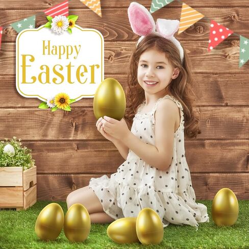 12 PCS بيض عيد الفصح Jumbo ، 10 بوصات اللون الصلبة الصلبة ، بيض عيد الفصح لمطاردة بيض عيد الفصح ، بيض عيد الفصح القابل للملء البلاستيكي بشكل كبير لملء الحشوات ، حشو سلة ، لحفل عيد الفصح (6 ألوان) in Saudi Arabia