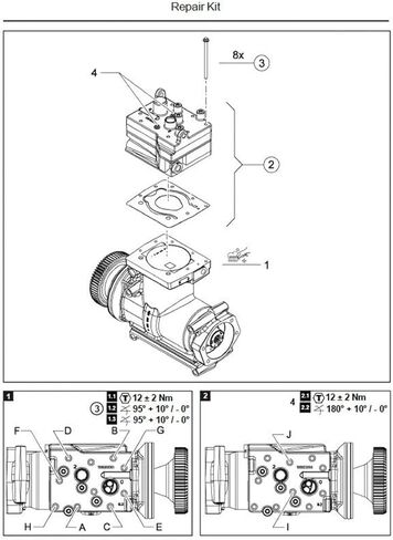 Air Brake Compressor Repair Kit CAT (C11, C13, C15, C18) (5012533) in Kuwait