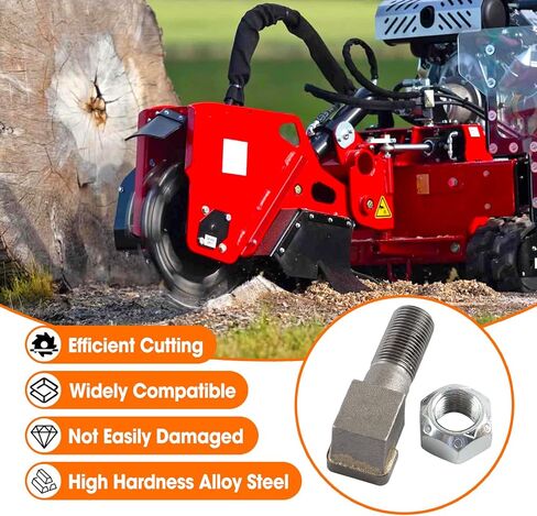 10 Pcs 2-1/2"L x 3/4"W Stump Grinder Teeth Assembly Fit for Woods SG100 Shaver SC50 SC50-H SC25 SC25-H SC30 SC30-H Stump Grinders, with 5/8" Nuts in Kuwait
