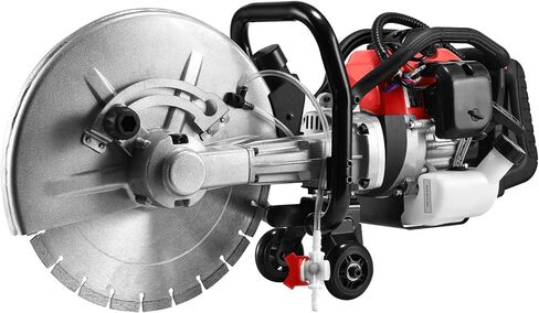 1900W Gas Powered 2 Stroke Concrete Saw, 14 inch Gasoline Cut Off Saw, 120mm Cutting Depth for Concrete, Paving Stone, Curbstone & Landscaping – Safety Gloves, Goggles & Blade Included in Saudi Arabia