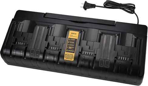 DCB104 Charger Replacement for Dewalt 20V Battery Charger, 4-Port 3A Rapid Charger Station, Compatible with Dewalt 12V/20V Max Batteries in Kuwait
