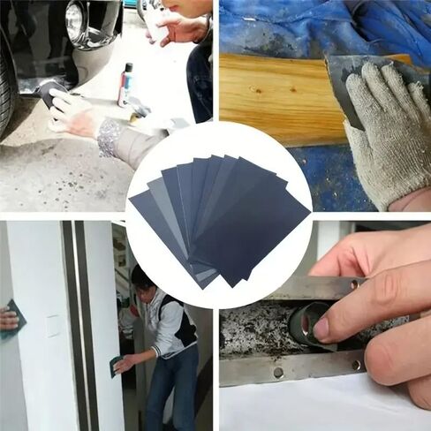 15 Pcs Wet/Dry Sandpaper Set – 400 to 3000 Grit Assorted Abrasive Sheets for Wood, Metal & Auto Polishing in Kuwait