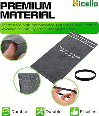 12 Pack 9-38737 Dust Cloth Filter Bags Replacement for Craftsman 2-2.5 Gallon Wet/Dry Vacuums & Powerhead Bucket Vac, Compatible with Part# CMXZVBE38737/9-38737, Includes 4 Retaining Bands in Kuwait