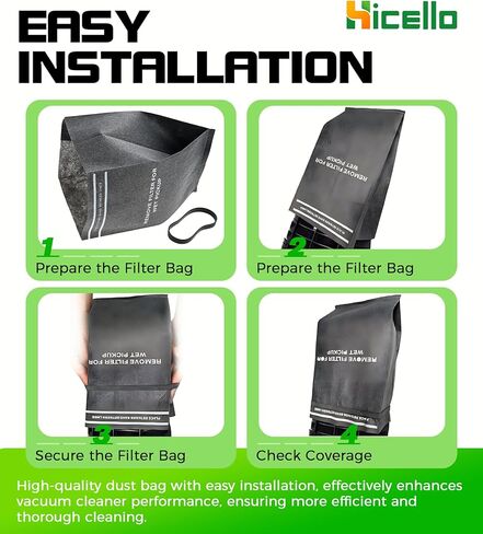 12 Pack 9-38737 Dust Cloth Filter Bags Replacement for Craftsman 2-2.5 Gallon Wet/Dry Vacuums & Powerhead Bucket Vac, Compatible with Part# CMXZVBE38737/9-38737, Includes 4 Retaining Bands in Kuwait