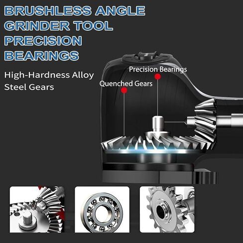 Cordless Brush Angle Grinder Kit, 7000RPM Mini Electric Angle Grinding Tool with 2pcs 16.8V 2000mAh Batteries and 20-Cutting Discs, Power Angle Grinder for Wood Metal Stone Concrete in Kuwait
