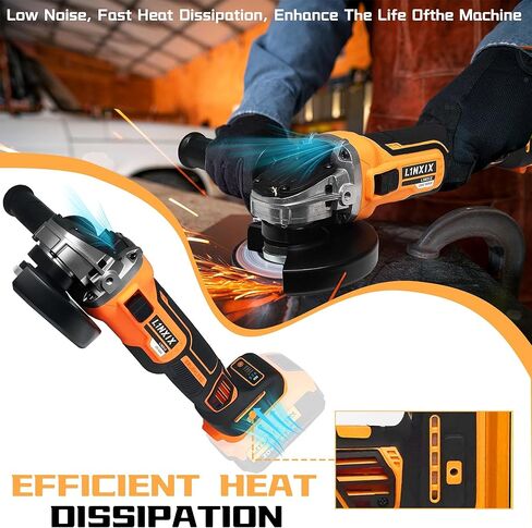 4-1/2" Cordless Angle Grinder for DeWalt 18V/20V MAX Battery, 8500RPM Brushless Motor with 4 Speed Control, Ideal for Cutting, Grinding, Polishing (Tools Only) in Kuwait