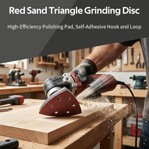 60 Triangular Sandpaper Pads, Abrasive,Sheets, 6-Hole Sandpaper 60/80/120/180/240/320 for Triangular/Multi Sand polishing in Kuwait