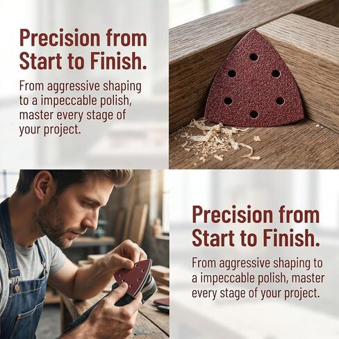 60 Triangular Sandpaper Pads, Abrasive,Sheets, 6-Hole Sandpaper 60/80/120/180/240/320 for Triangular/Multi Sand polishing in Kuwait
