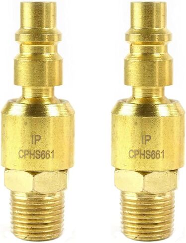 Interstate Pneumatics CPHS661 3/8 بوصة قابس دوار من الفولاذ الصناعي 3/8 بوصة ذكر NPT-Pack of 2 in Kuwait
