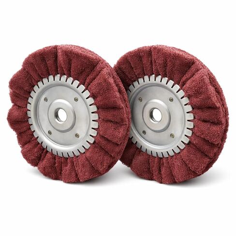 8" Non-Woven Airway Buffing Wheel 2PCS, Flange-Free Integrated Hub, 5/8" Arbor, Coarse Non-Woven SurfaceConditioning Wheel for Angle Grinder, Polishing Aluminum & Stainless Steel in Kuwait
