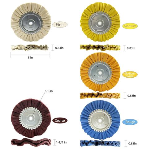 8" Non-Woven Airway Buffing Wheel 2PCS, Flange-Free Integrated Hub, 5/8" Arbor, Coarse Non-Woven SurfaceConditioning Wheel for Angle Grinder, Polishing Aluminum & Stainless Steel in Kuwait