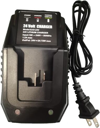 شاحن سريع 24 فولت متوافق مع بطاريات ليثيوم أيون Sun/Snow/Power/Auto Joe 24 فولت، قاعدة شحن سريعة iON+ لسلسلة 24VCHRG-QC وiBAT24 in Kuwait