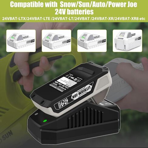 شاحن سريع 24 فولت متوافق مع بطاريات ليثيوم أيون Sun/Snow/Power/Auto Joe 24 فولت، قاعدة شحن سريعة iON+ لسلسلة 24VCHRG-QC وiBAT24 in Kuwait