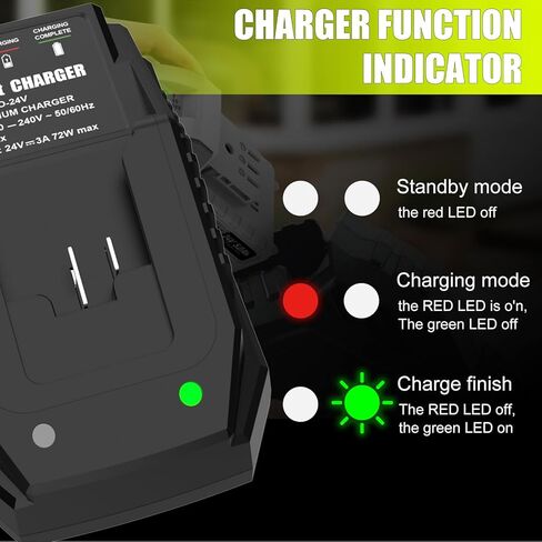 شاحن سريع 24 فولت متوافق مع بطاريات ليثيوم أيون Sun/Snow/Power/Auto Joe 24 فولت، قاعدة شحن سريعة iON+ لسلسلة 24VCHRG-QC وiBAT24 in Kuwait