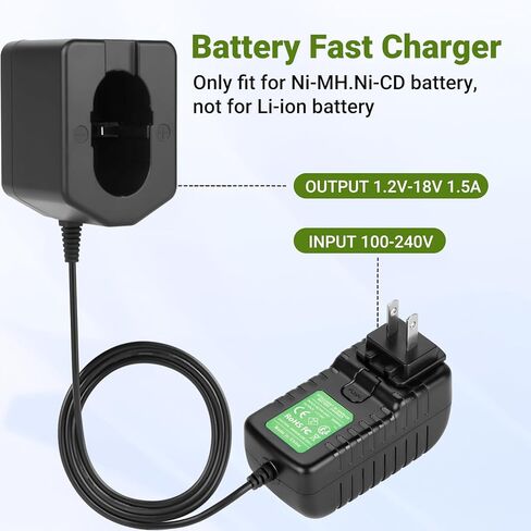 1.2V-18V UC18YG Charger Compatible with Hitachi 7.2V 9.6V 12V 14.4V 18V Pod Style Battery EB1412S EB1414S EB714S EB1220HS in Kuwait