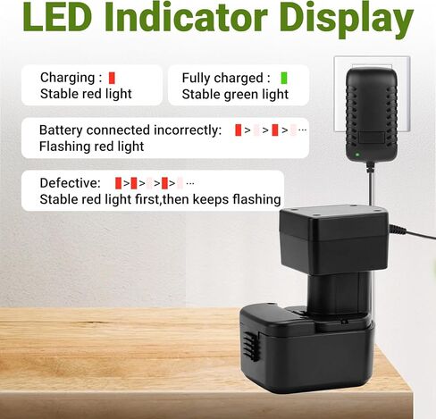 1.2V-18V UC18YG Charger Compatible with Hitachi 7.2V 9.6V 12V 14.4V 18V Pod Style Battery EB1412S EB1414S EB714S EB1220HS in Kuwait