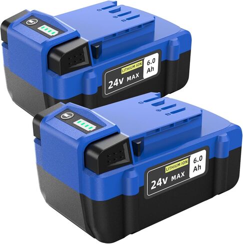 2-Pack 6.0Ah Battery Replacement for Kobalt 24V Battery KB624-03 KB524-03, Rechargeable Lithium Ion Pack Compatible with Kobalt 24 Volt Max Cordless Power Tools in Saudi Arabia