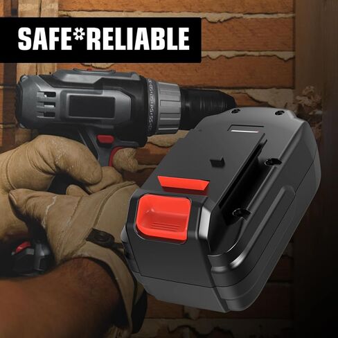 2 Pack 4500mAh High Capacity Ni-Mh 18 Volt PC18B Replacement Battery and PCXMVC PCMVC Charger Compatible with Porter Cable 18V Battery PC18B PC18BL PC18BLEX PCC489N PC188 Cordless Power Tools(Red) in Saudi Arabia