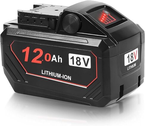 KOOMICY Upgraded 12Ah 18V 1Pack Replacement for Milwaukee M-18 Battery in Kuwait