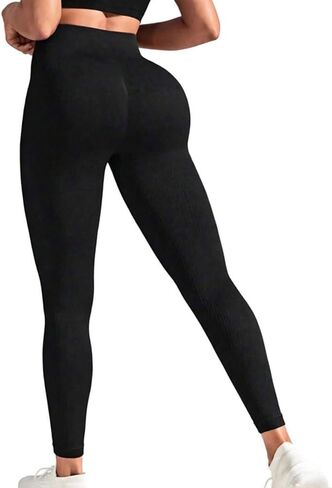 Women Yoga Leggings Hips Lifting Gym Leggings Seamless Sport Pants High Waist Fitness Leggings Bubble Butt Workout Running in Saudi Arabia