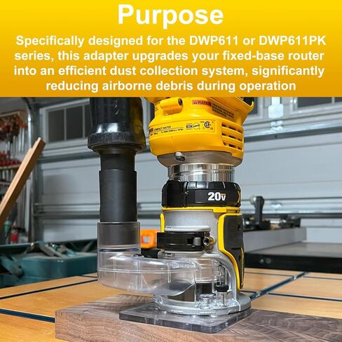 محول جمع الغبار لجهاز التوجيه QQZ DNP615 لجهاز التوجيه المضغوط DEWALT DWP611 DWP611PK in Kuwait