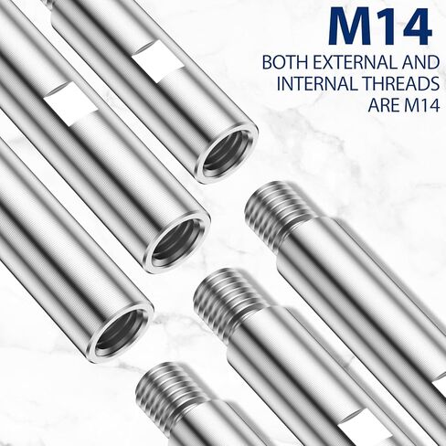M14 Angle Grinder Extension Rod 3/4/5.5 Inch Angle Grinder Attachments Shaft Aluminium Alloy Rotary Lengthen Connecting Rod Suitable for polishers and grinders with M14 threads 3Pcs in Kuwait