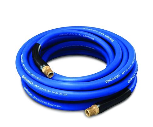 خرطوم هواء كونتيننتال F5 أزرق من البلاستيك الحراري، 1/4 بوصة معرف × 25 بوصة طول بكرة، 300 رطل لكل بوصة مربعة أقصى ضغط عمل، 1/4 بوصة ذكر × ذكر تركيبات NPT النحاسية in Kuwait