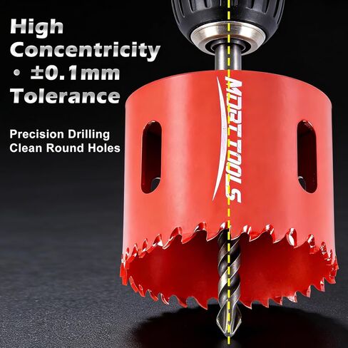 2-3/8"(60MM) Bi-Metal M42 Hole Saw with 8% Cobalt– Deep Cut 2" Depth HSS Hole Cutter for Wood, Plastic, Drywall, Metal Sheet & Hardened Stainless Steel(Without Arbor) in Kuwait