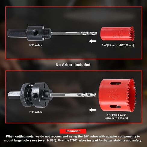 2-3/8"(60MM) Bi-Metal M42 Hole Saw with 8% Cobalt– Deep Cut 2" Depth HSS Hole Cutter for Wood, Plastic, Drywall, Metal Sheet & Hardened Stainless Steel(Without Arbor) in Kuwait