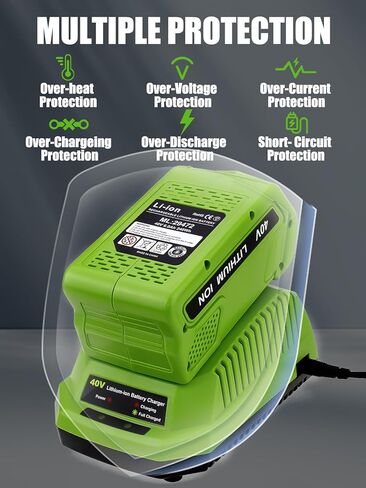 2Pack 40 Volt 6000mAh Lithium ion Batteries Replacement for Greenworks 40V Battery 29462 29472 29252 20202 2901319 Compatible with Greenworks in Kuwait