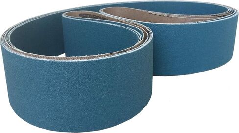 أحزمة صنفرة Starcke Premium 2-1/4 x 80 باللون الأزرق المدعمة بقماش الزركونيا | للخشب والمعادن والمركبات (80 حبيبة، 5 عبوات) in Kuwait
