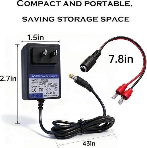 21V 1A Mini Chainsaw Battery Charger, Power Tools Lithium Battery Charger,for Seyvum/O-Conn/Aker/Saker Mini Chainsaw Hand Drills Electric Wrenches Screwdrivers in Kuwait