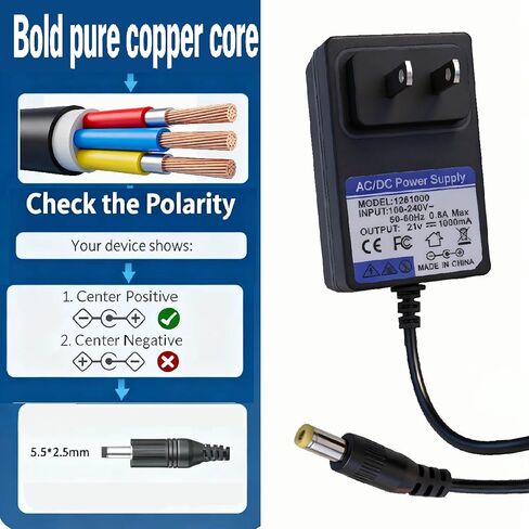21V 1A Mini Chainsaw Battery Charger, Power Tools Lithium Battery Charger,for Seyvum/O-Conn/Aker/Saker Mini Chainsaw Hand Drills Electric Wrenches Screwdrivers in Kuwait