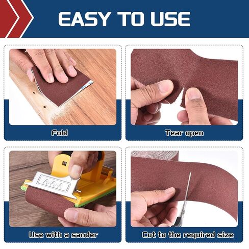 Sandpaper Roll - [2 Inch x 79 Feet 120 Grits] Emery Cloth Roll for Metal Auto Wood Finishing Polishing and Scratches Removing, Aluminum Oxide in Kuwait