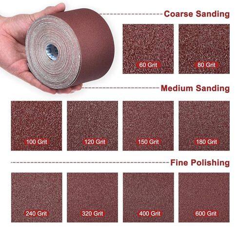 Sandpaper Roll - [2 Inch x 79 Feet 120 Grits] Emery Cloth Roll for Metal Auto Wood Finishing Polishing and Scratches Removing, Aluminum Oxide in Kuwait