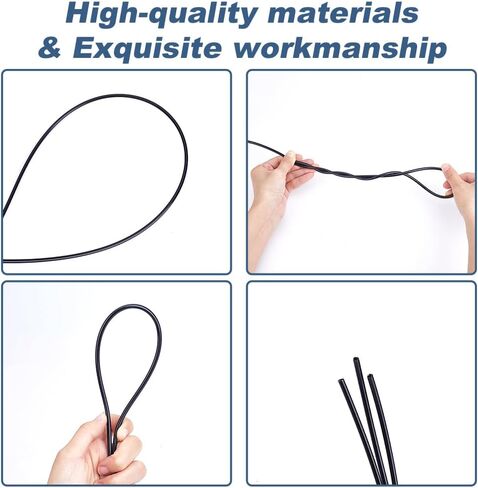AHANDMAKER 1 قطعة 5/32 بوصة خرطوم هواء من النايلون أنابيب هوائية سوداء بطول 10 متر طقم خط هواء صناعي لورشة عمل شاحنة الفرامل خط إصلاح السيارات الصناعية متجر الإعداد in Kuwait